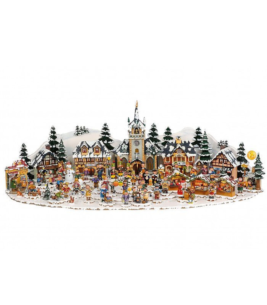 Hubrig Village De No L Miniature Plateau D Cor Winterkinder 39 X 23