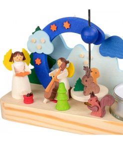 Graupner Man Ges De No L | Petit Carrousel En Bois Anges Musiciens