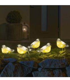 Konstsmide Oiseaux Lumineux Et Animaux Lumineux | Oiseaux Lumineux Led En Acrylique, 5 Chardonnerets