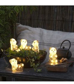 Konstsmide Oiseaux Lumineux Et Animaux Lumineux | Pandas Lumineux En Acrylique Led, Lot De 5, 11,5 Cm