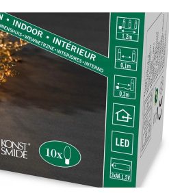 Konstsmide Guirlande Lumineuse Int Rieure Led | Guirlande Lumineuse D Corative Led, Flocons De Neige M Talliques Dor S