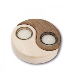 Waldfabrik Bougeoirs En Bois | Bougeoir En Bois 2 Bougies Yin-Yang