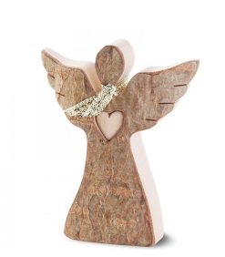 Waldfabrik Anges De No L En Bois | Petit Ange De No L En Bois, Avec Coeur Et Charpe, 6,5 Cm