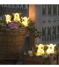 Konstsmide Oiseaux Lumineux Et Animaux Lumineux | Petits Cochons Lumineux En Acrylique Led 12,5 Cm, Lot De 5