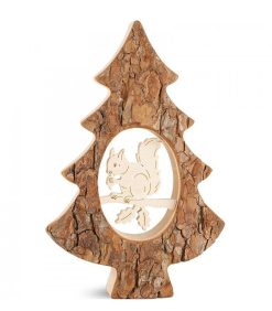 Waldfabrik Sapins En Bois | Sapin En Bois Avec Cureuil Cisel , 18,5 Cm