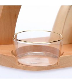 Schalling Coupelle En Verre De Rechange | Coupelle En Verre Transparent De Rechange Avec Bordure Dor E