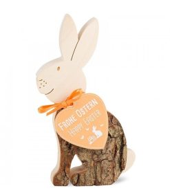 Waldfabrik Lapins En Bois De Paques | Lapin En Bois Assis, 11 Cm