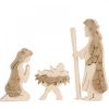 Waldfabrik Cr Che De No L Artisanale | Marie, Joseph Et Enfant J Sus En Corce De Bois, 10 Cm