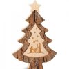 Waldfabrik Sapins En Bois | Sapin En Bois Avec Gravure Cr Che De No L, 15 Cm