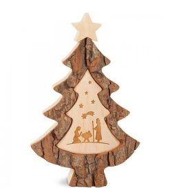 Waldfabrik Sapins En Bois | Sapin En Bois Avec Gravure Cr Che De No L, 15 Cm