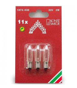 Konstsmide Ampoules Guirlandes De Rechange | 3 Ampoules De Rechange 23V, 3W Pour Chandelier Lectrique 11 Lampes