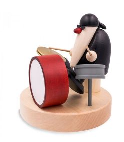 Köhler P Re No L En Bois | Figurine Musicien Jazz, Batteur Devant Batterie