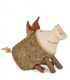 Waldfabrik Animaux En Bois | Petit Cochon En Bois Assis, 3 Cm