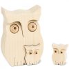 Waldfabrik Chouettes Et Hiboux En Bois | Chouette En Bois Avec B B Chouette, 10 Cm