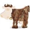 Waldfabrik Animaux En Bois | Vache Bois, 12 Cm