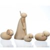 Schalling Personnages De Cr Che De No L | Personnage En Bois, Le Berger Et Ses Moutons, 12 Cm