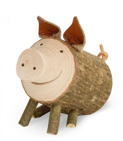 Waldfabrik Animaux En Bois | Cochon En Bois Assis, 5,5 Cm