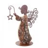 Waldfabrik Anges De No L En Bois | Statuette Ange De No L En Bois Avec Ailes M Tal, 25 Cm