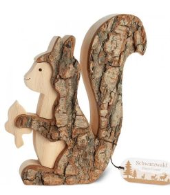 Waldfabrik Animaux En Bois | Grand Cureuil En Bois 15 Cm