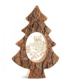 Waldfabrik Sapins En Bois | Sapin En Bois Avec Chouette Cisel E, 18,5 Cm