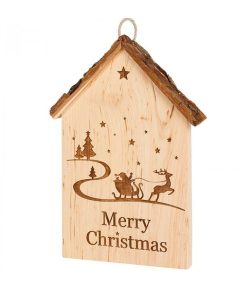 Waldfabrik Objet D Co Bois | Plaque De Porte En Bois Suspendre "Merry Christmas"