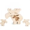 Waldfabrik Animaux En Bois | Elan En Bois Avec Un Enfant, 10 Cm