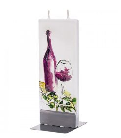 Flatyz Bougies D Coratives | Bougie Design Bouteille Vin Rouge Et Verre