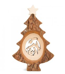 Waldfabrik Sapins En Bois | Sapin De No L En Bois Avec Cr Che Cisel E, 12 Cm