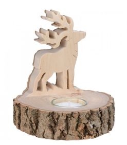 Waldfabrik Bougeoirs En Bois | Bougeoir En Bois Brame Du Cerf, 13 Cm