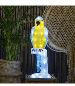 Konstsmide Oiseaux Lumineux Et Animaux Lumineux | Perroquet Lumineux 50 Cm En Acrylique, 48 Diodes Blanc Chaud