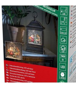 Konstsmide Lanternes De No L Neige | Lanterne Neige Led Avec P Re No L Dans Son Tra Neau, 25 Cm