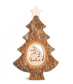 Waldfabrik Sapins En Bois | Sapin No L En Bois Avec Cerf Cisel , 18 Cm