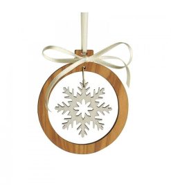 Waldfabrik D Corations En Bois Pour Sapin De No L | Pendentif En Bois D'Olivier Motif Cristal De Neige N°2