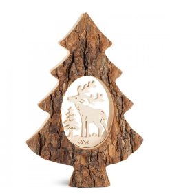 Waldfabrik Sapins En Bois | Sapin En Bois Avec Cerf Cisel , 18,5 Cm