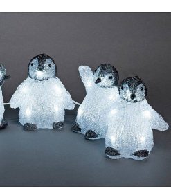 Konstsmide Oiseaux Lumineux Et Animaux Lumineux | B B S Pingouins Lumineux Led En Acrylique, 12,5 Cm