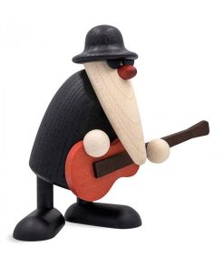 Köhler P Re No L En Bois | Figurine Musicien Jazz, Guitariste Avec Guitare Rouge