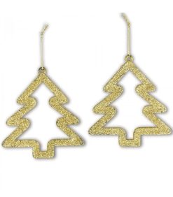 Riffelmacher & Weinberger D Corations En Bois Pour Sapin De No L | Pendentifs Sapin De No L, Paillettes Dor Es (Par 2)