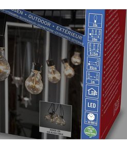 Konstsmide Guirlande Lumineuse Ext Rieur | Rallonge 10 M Pour Guirlande Lumineuse De Terrasse, 10 Ampoules Ambr Es