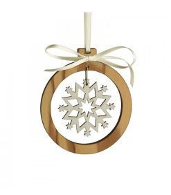 Waldfabrik D Corations En Bois Pour Sapin De No L | Pendentif En Bois D'Olivier Motif Cristal De Neige N°3