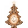 Waldfabrik Sapins En Bois | Sapin No L En Bois Avec Cr Che De No L Cisel E, 18 Cm