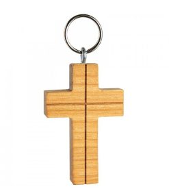 Waldfabrik Porte-Cl S En Bois | Porte Cl Croix En Bois De Cerisier Avec Croix, 5 Cm