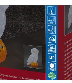 Konstsmide Oiseaux Lumineux Et Animaux Lumineux | Chouette Lumineuse Led Acrylique, 36 Cm