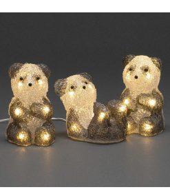 Konstsmide Oiseaux Lumineux Et Animaux Lumineux | Pandas Lumineux En Acrylique Led, Lot De 5, 11,5 Cm