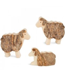 Waldfabrik Cr Che De No L Artisanale | Animaux En Bois Pour Cr Che De No L, Trois Moutons 5 Cm