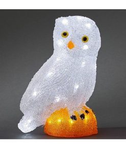 Konstsmide Oiseaux Lumineux Et Animaux Lumineux | Chouette Lumineuse Led En Acrylique, 27 Cm