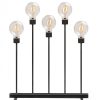 Konstsmide Chandeliers De No L 7 Branches | Chandelier Led 5 Ampoules Rondes Ambr Es En M Tal Noir, 54 Cm