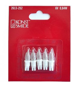 Konstsmide Ampoules Guirlandes De Rechange | 5 Ampoules De Rechange Givr Es 6 V, 0,84W Pour Guirlande De No L