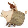 Waldfabrik Animaux En Bois | Cochon En Bois Assis, 7 Cm