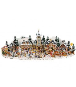 Hubrig Village De No L Miniature | Plateau D Cor Winterkinder 39 X 23 Cm