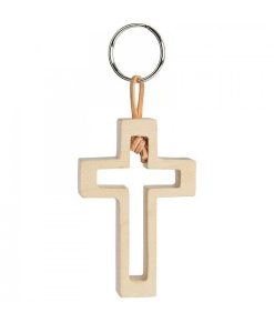 Waldfabrik Porte-Cl S En Bois | Porte-Clef En Bois Avec Croix D Coup E, 5 Cm